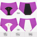 WBEAUTALLOVE Womens Mesh Period Panties High Waisted Menstrual Leak Proof Underwear Incontinence Protective Briefs(H-4-5-1,X-Large)