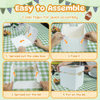 RYDDOY 3 Pack Cake Boxes, 12x12x8 Inches Tall Cake Box with Clear Window