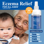 SkinSmart Antimicrobial Eczema Therapy with Hypochlorous Acid, Safely Removes Bacteria so Skin Can Heal, for Adults, Kids and Seniors, 8 Ounce Clear Spray