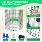 Mwellewm 15Pcs Plant Protectors from Animals Metal Plant Cages for Outdoor Plants Plant Cage & Supports Keep Animal Out Garden Wire Mesh Protection from Rabbit Chicken Squirrel Tree Flower