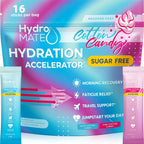 HydroMATE Electrolyte Powder Low Sugar Chocolate - 16 Sticks Instant Hydration Accelerator Drink Mix for Fast Recovery to Boost Energy - Supports Hydration on Keto Diet & Party Recovery