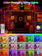 240LED Smart Color Changing String Lights 92FT Halloween Lights App Remote