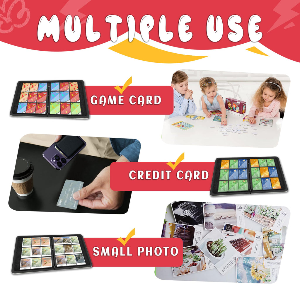 Trading Card Binder 9 Pocket,Card Binder 900 Pockets,Card Book Holder Cards with 50 Removable Sleeves,3-Ring Zip Design MTG/TCG/Sport Collectible Trading Card Albums Gifts for Boys and Girls (Red)