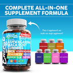 Ashwagandha Maca Root Gummies with Fenugreek Hibiscus Slippery Elm Saffron Extract & Beta Carotene | Peach Flavor Vegan Gummy Vitamins Adaptogen Cortisol Supplement Energlo by Clean Nutra (5)