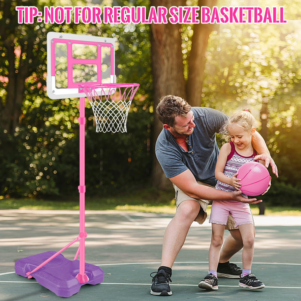 Kids Basketball Hoop, Adjustable Height Toddler Basketball Hoop Indoor Toys