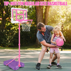 Kids Basketball Hoop, Adjustable Height Toddler Basketball Hoop Indoor Toys