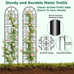 Shomextol 2 Pcs 60" H X 11.8" W Trellis for Climbing Plants Outdoor, Small Metal Garden Trellis for Outside, Sturdy Support Garden Plant Trellis Arch for Rose Cucumber Flower Vine Decor