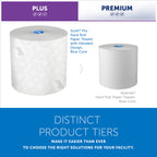 Scott Professional High-Capacity Hard Roll Paper Towels, Bulk (25702), Hardwound, Elevated Design, Absorbency Pockets, White, for ScottBrand Blue Core Dispensers (6 Rolls at 1,150' Each, 6,900'/Case)