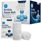 MED PRIDE Sterile Krinkle Gauze Roll,6-Ply Cotton,4.5 in x 4.1 yd,12-Pack