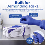 ProCure Disposable Nitrile Exam Gloves 200 Count - Latex Free, Powder Free, Food Safe, Textured Fingertips, for Medical & Food Prep