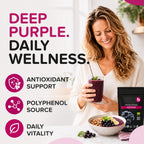 Natural Aronia Berry Powder - Black Chokeberry Superfood High in Anthocyanins & Polyphenols - Supports Immune System - Raw Chokeberries Superfood - Aronia Berries - Vegan, Gluten-Free - 1lb