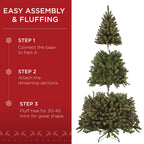 Best Choice Products Artificial Christmas Tree, 7.5ft Premium Unlit Realistic Spruce Holiday Décor w/Dense Branches, Easy Assembly, Metal Base