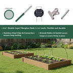Garavigo Garden Hoops Kit for Raised Beds, Plant Cover Support Hoops