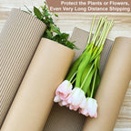 SYOGUA Corrugated Cardboard Roll, 17 x 197 Inches Thicker Wider Corrugated Paper, Single Face Large Cardboard Sheets Thick Cardboard Roll for Crafts, Shipping, Mailing, Gift Packaging
