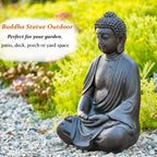 14"Buddha Statue Outdoor, Buddha Statues Home Indoor, Zen Decor Buda Garden
