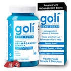 Goli Zero Sugar Ashwagandha Gummies with KSM-66, L-Theanine, Maca and Vitamin D - No Sugar Alcohols - Vegan, Keto-Friendly, Non-GMO
