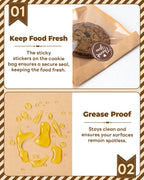 Bake Choice 100PCS Cookie Bags with Seal, 5.7x6.5 Individual Treat Bags