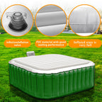 Ketofa Inflatable Hot Tub Cover for Square Hot Tub Spa Cushion Support, Universal 57x57in Inflatable Cover Square Top Lid, Dustproof Rainproof Insulated Energy Saving Lid，Spa Covers for Hot Tub