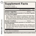 Codeage Instantfood Five A Day – Fruits & Vegetables Capsule Supplement – Whole Food Phytonutrients – 15 Fruits and Veggies Blend - Vegan, Non-GMO – 30 Capsules