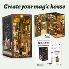CUTEBEE Book Nook Kit - DIY Miniature House Dollhouse Kit for Adults and Teens, 3D Wooden Puzzle Booknook Build Bookshelf Decor, Gifts for Family and Friends (Magic Pharmacist)