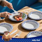 JOLLY CHEF 300 Count 8.5 Inch Paper Plates, Soak-Proof, Cut Proof, Disposable Heavy Duty Plates for Everyday Use, Picnic, Family Gatherings, Parties