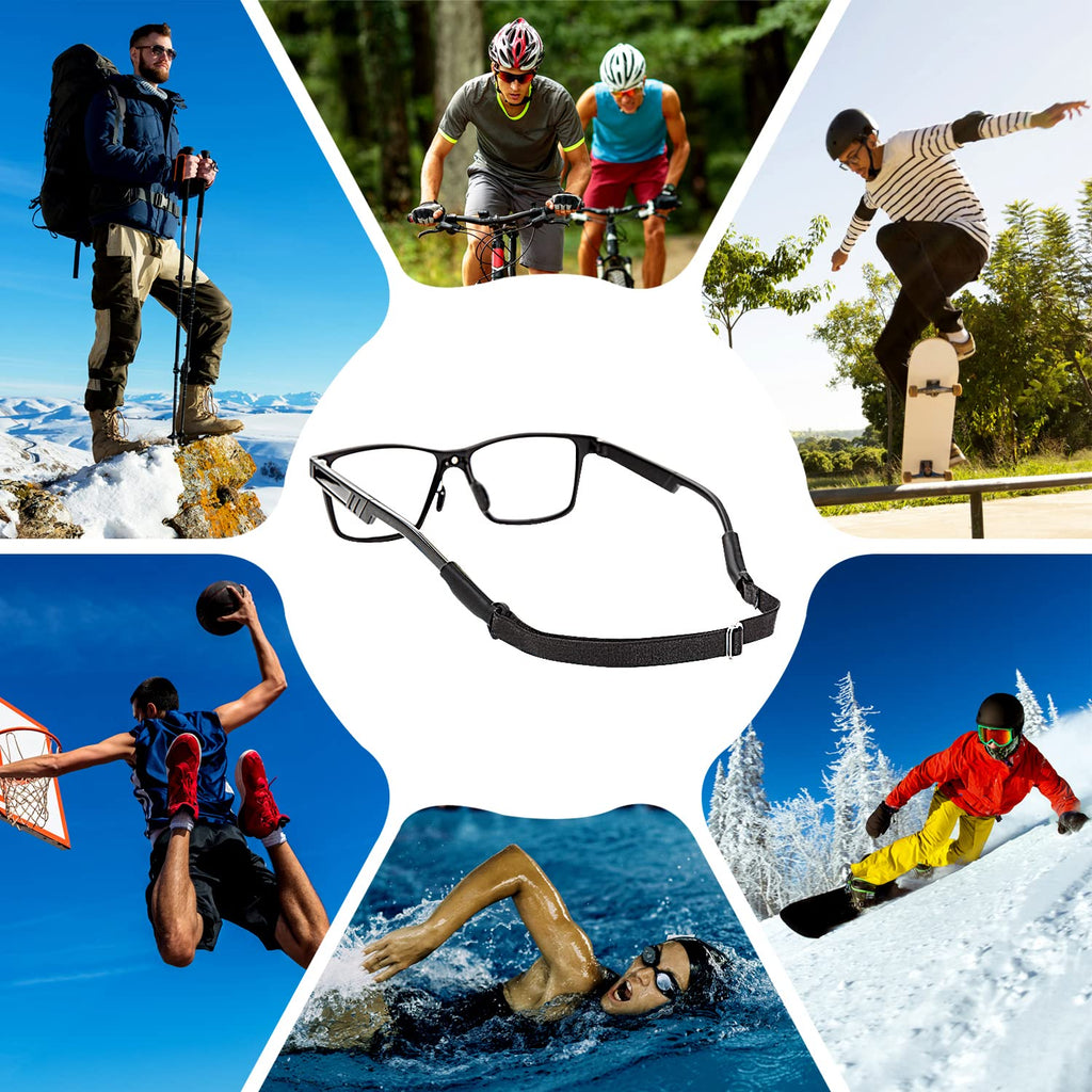 HASTHIP® Adjustable Glasses Straps 3pcs Anti-Slip Eyewear Strap for Adult and Kids, Glasses Retainer Strap