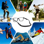 HASTHIP® Adjustable Glasses Straps 3pcs Anti-Slip Eyewear Strap for Adult and Kids, Glasses Retainer Strap