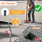 8" x 8" Steel Tamper Tool with 48" Handle, Heavy Duty Hand Compactor for Soil, Gravel, Dirt, Asphalt, Pavers, Driveway Repair, Lawn & Landscaping