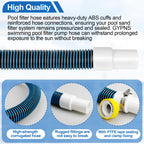 6 Ft Above Ground Pool Hoses for Hayward Filter Pump, 1-1/2" Pool Pump Hose Connector Hose Replacement Kit（2 Pack)