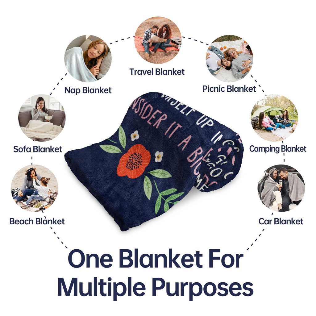 Best Friend Birthday Gifts for Women, Bestie Blanket Blue, 60" x 50"