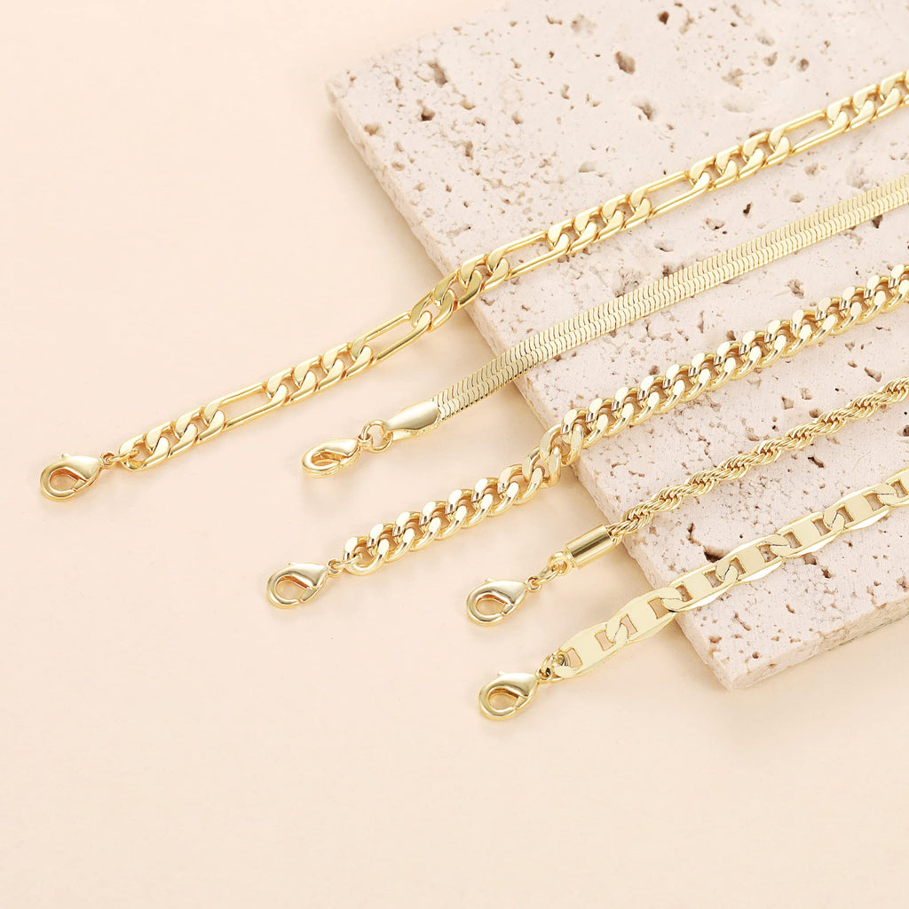 DEARMAY 14K Gold Plated Anklets Waterproof