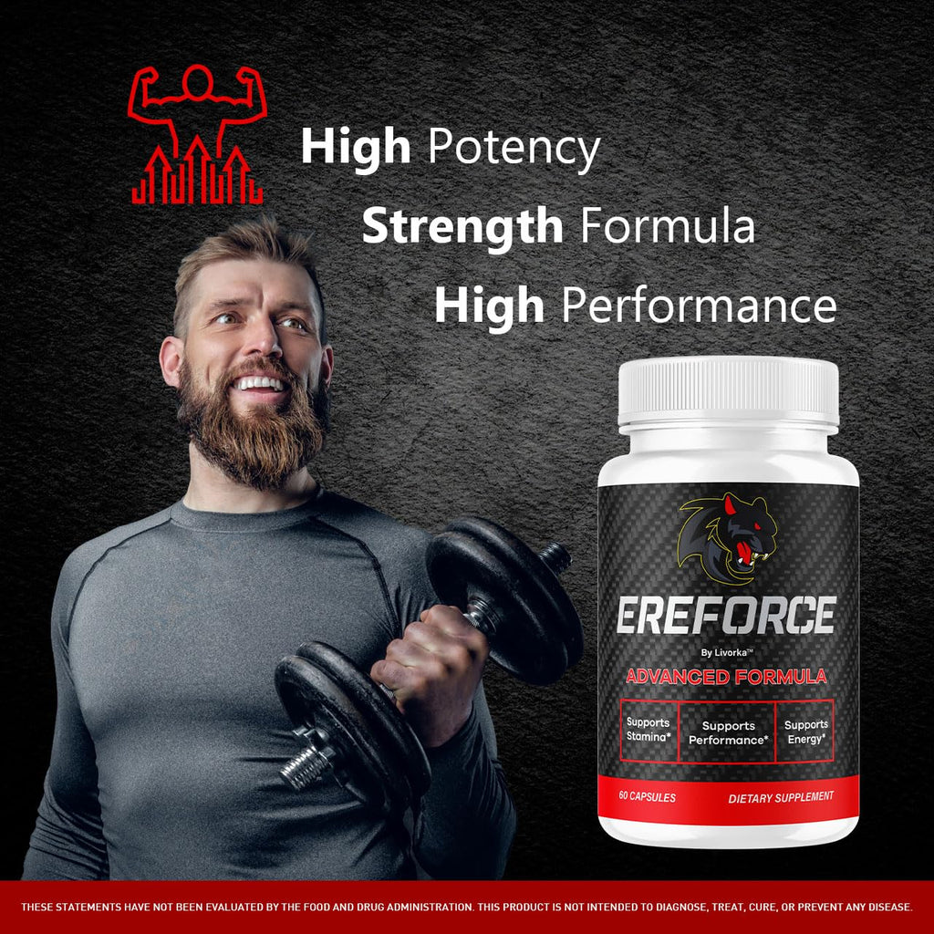 (3 Pack) Ereforce - Ereforce Capsules Advanced Daily Formula Premium All Natural Ingredients- Maximum Strength, EreforcePills Support Reviews for Overall Health and Wellness, 180 Capsules for 3 Months