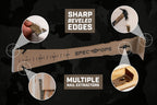 Spec Ops Tools Trim Bar, Pry Bar for Carpentry & Nail Pulling, High-Carbon Spring Steel, Beveled Edges, 9.5" Multi Pack