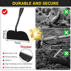Draw Hoe Garden Tool, Heavy Duty Garden Hoes for Weeding Stainless Steel Long Handle, Easy Stand Up Scraping Weeder Tool for Garden, 63inch Adjustable Weed Hoe with 7-inch Wide Welded Blade