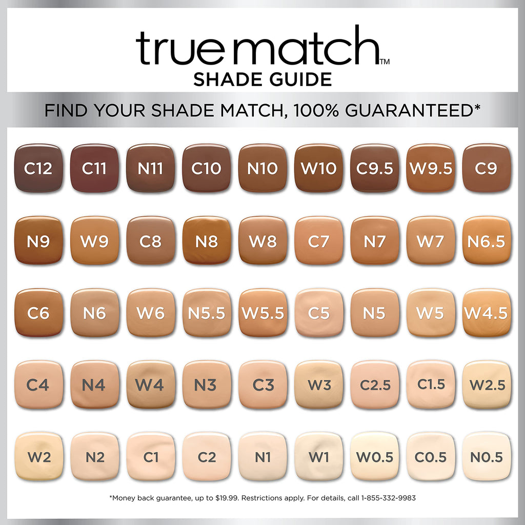 L'Oreal Paris Makeup True Match Super-Blendable Liquid Foundation, Natural Beige W4, 1 Fl Oz,1 Count