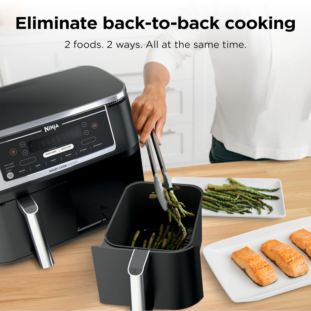 Ninja Foodi Air Fryer, 10 Qt DualZone, 6-in-1, Black, DZ302