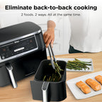 Ninja Foodi Air Fryer, 10 Qt DualZone, 6-in-1, Black, DZ302