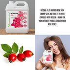 Premium Nature Rosehip Seed Oil 16oz Bulk Size - Cold Pressed, Unrefined, 100% Pure Organic Carrier Oil - Moisturizing Face & Body Oil for Dry Skin, Hair Growth, Nails & Anti-Aging Skincare