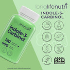 LongLifeNutri Indole-3-Carbinol 400mg - 120 Vegeterian Capsules, 4-Month Supply, Organic Supplement for Hormone Balance & Cellular Health, Lab Tested, Made in USA