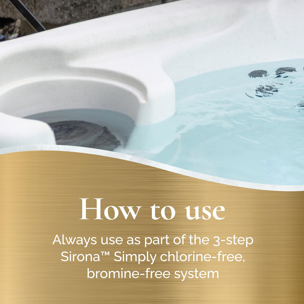 Sirona Spa Care Simply Oxidizer – Step 2 in the 3-Step Sirona Simply Chlorine-Free, Bromine-Free System for Spas & Hot Tubs, 32 fl oz (82137)