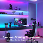 ATHONO Led Lights for Bedroom 100FT Smart IC+RGB, Music Sync Color Changing Strip Lights, 24Key Remote+App Control Light Strip for BedHead,Underbed,Ceiling,Background Wall(2Rolls of 50FT)