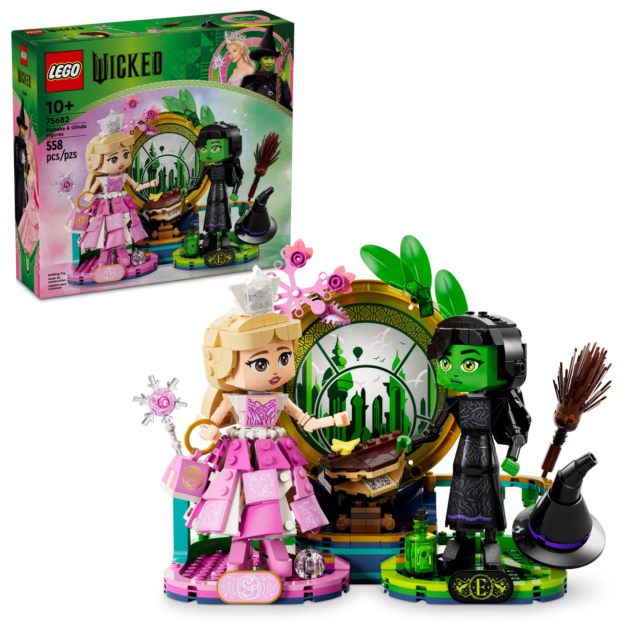 LEGO Wicked Elphaba & Glinda Figures Building Toys - Wicked Toys for Kids, Girls & Boys, Age 10+ - Buildable Wicked Dolls - Birthday Gift Idea - 75682