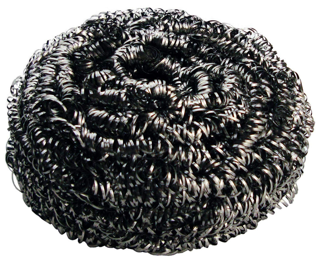 New Star Foodservice 54460 Extra Large (50 Grams) Stainless Steel Sponges Scrubbers, Set of 12