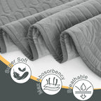 Washable Underpads (34x36 Inch) - Waterproof Reusable Bed Underpads, Heavy Absorbency Incontinence Bed Pads for Adults, Kids, Elderly, and Pets, Leakproof & Non-Slip Mattress Pad for Bedwetting