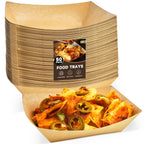 ZORRITA 50 Pack 3 Lb Paper Food Trays
