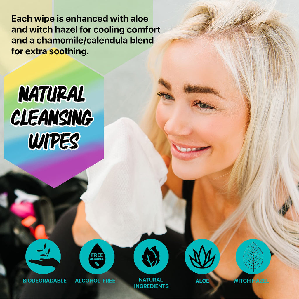 The Klean Freak Body Wipes - 12 count Individually Wrapped | Showerless Body Wipe for Women & Men | Sustainable Bodywipes for Gym, Travel, Camping | Mixed