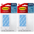 Command Water-Resistant Adhesive Refill Strips, Large (Pack of 16) – Damage-Free Hanging for Bathroom Hooks & Shower Caddies in Humid Areas, No Tools Needed, Holds 5 lb