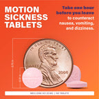 Rugby Meclizine Chewable Tablets 25mg - Anti-Nausea Medicine Helps with Motion Sickness - 100 Count (6 Pack)