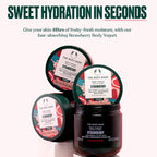 The Body Shop Strawberry Body Yogurt, 48hr Moisturizer, 100% Vegan, 6.91 Fl.Oz