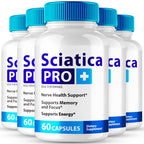 Sciatica Pro Plus Capsules, Sciatica Pro+ Nerve Support Supplement Pills - Maximum Strength, All Natural Support to Maintain Healthy Nerves, Advanced Formula Sciatica Pro + Reviews (5 Pack)